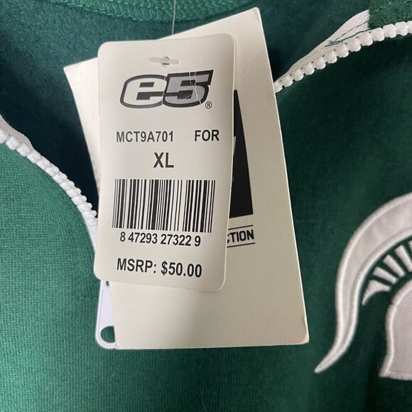 Michigan State Womens 1/4 Zip Pullover Sweatshirt Sz XL MSU Collegiate Football - Picture 6 of 7
